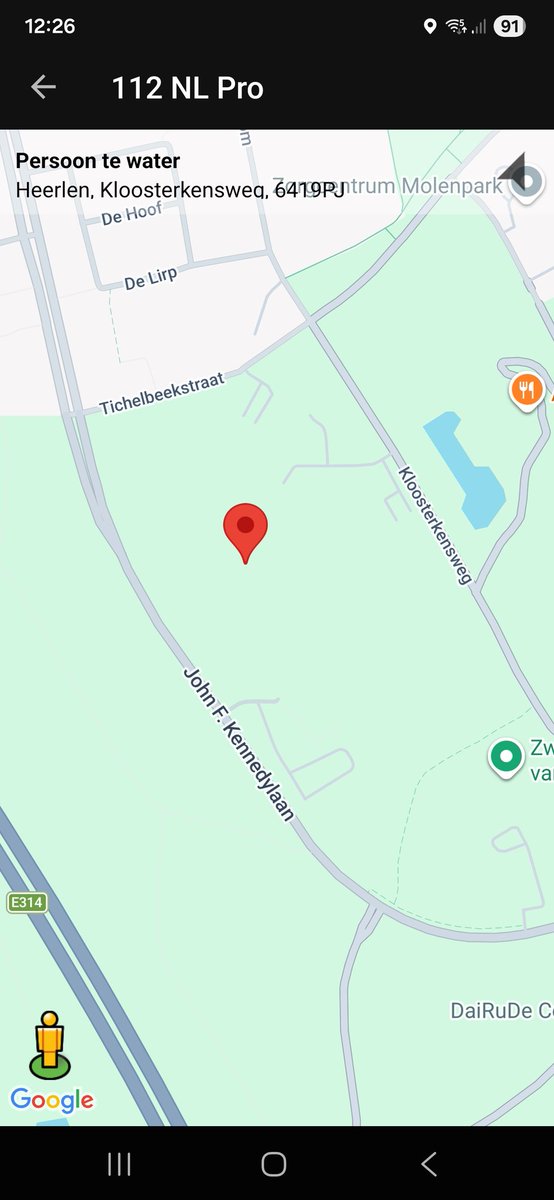 Persoon te water in Heerlen