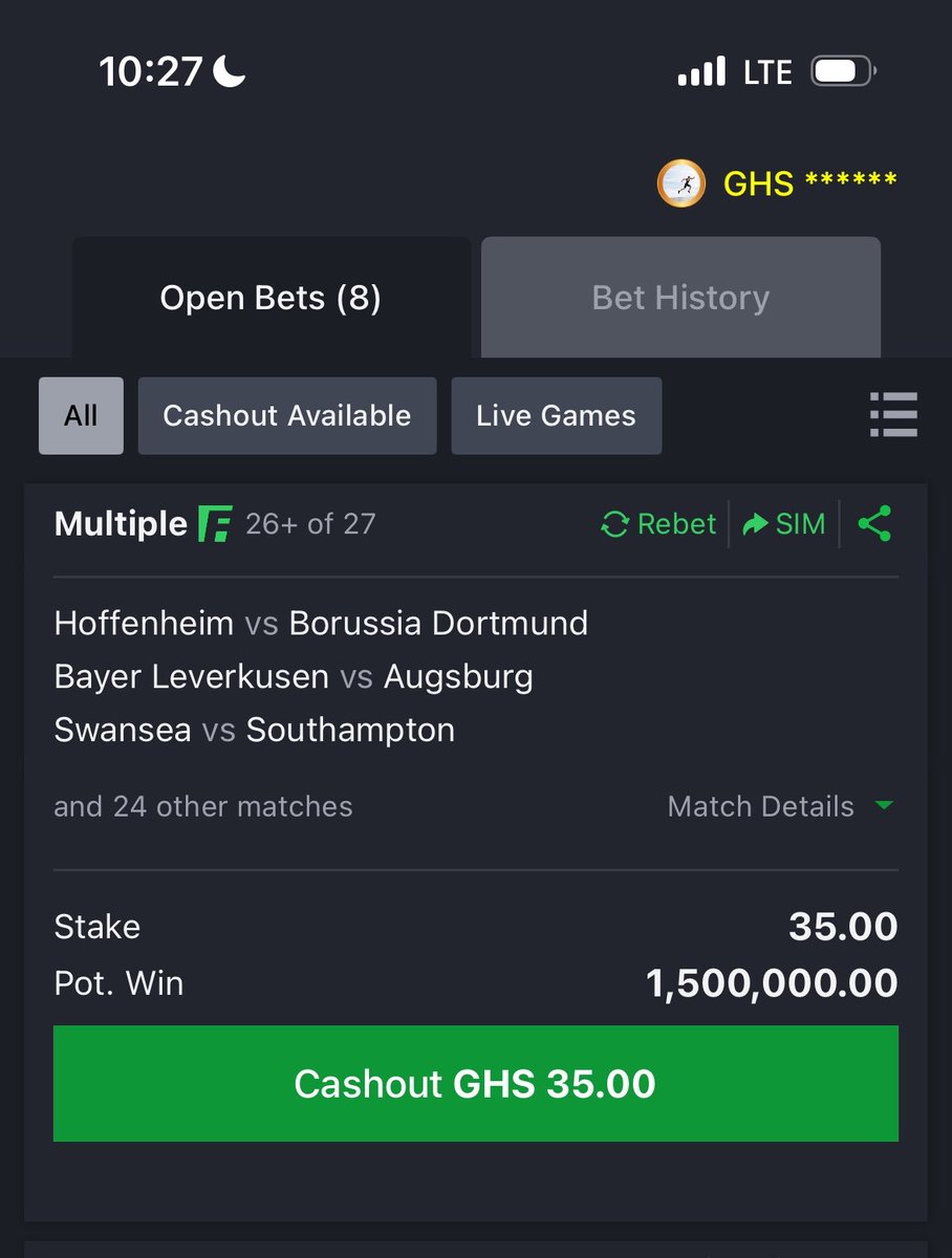 congratsodds's tweet photo. 658K odds flex one and stake 35cedis

Code on telegram: [https://t.co/ytOlIsaTJZ] https://t.co/yd5lGaXPAP