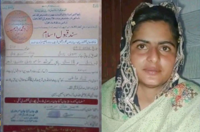 ayesha16g's tweet image. Kunri, Umerkot: Chuni, a young #Hindu girl, abducted at gunpoint by Saifullah Malook and Nabi Bakhsh, then converted at Gulzar Khalil Samaro dargah. 

This isn’t faith—it’s #ForcedConversion. How long will this continue? 
#SaveTheDaughters  #SaveMinorityGirls #Pakistan