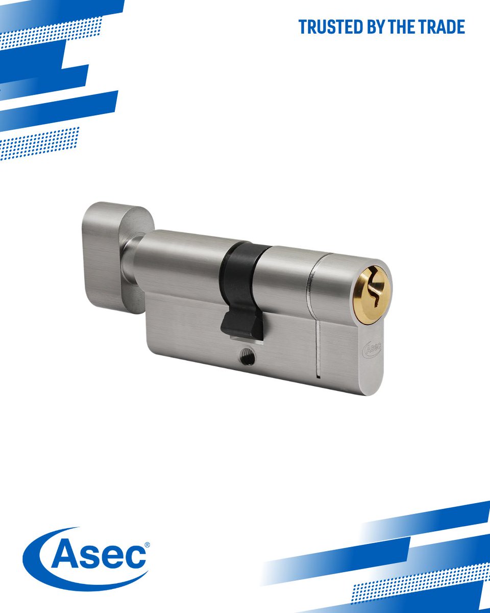 AsecSecurity's tweet image. Looking for more from your door lock? 🔐 The Asec Vital Key &amp;amp; Turn Cylinder offers snap resistance and quick indoor locking. Upgrade your locks—#AskForAsec 👉 asec.co.uk #TrustedByTheTrade #HomeSecurity #LockUpgrade