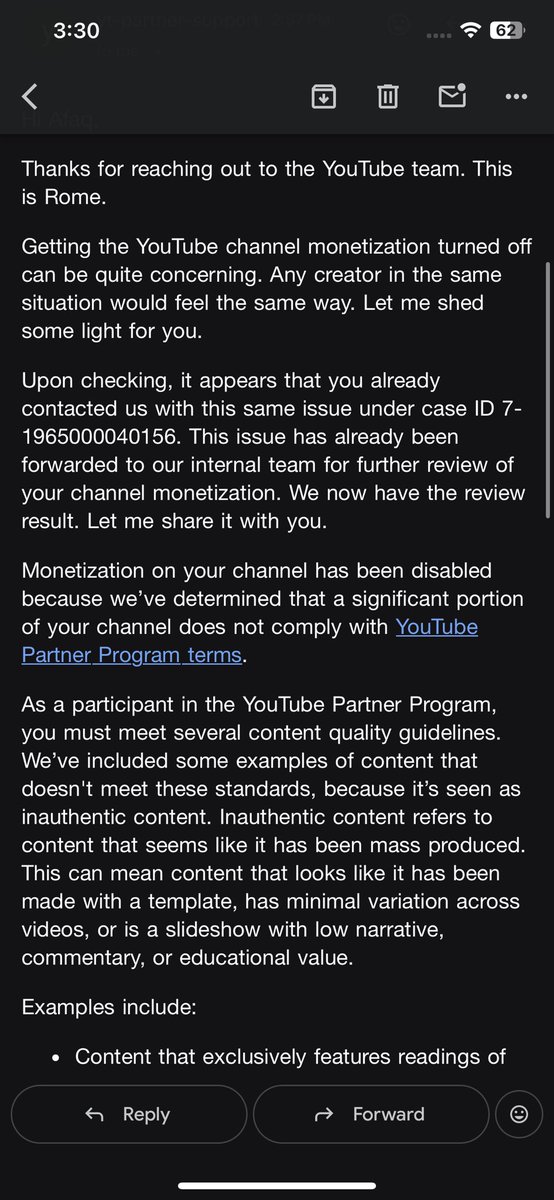 ElitesPower's tweet photo. @Fardezzzz @TeamYouTube Bro thats same reply to me 💔 https://t.co/l61wHRM3CW