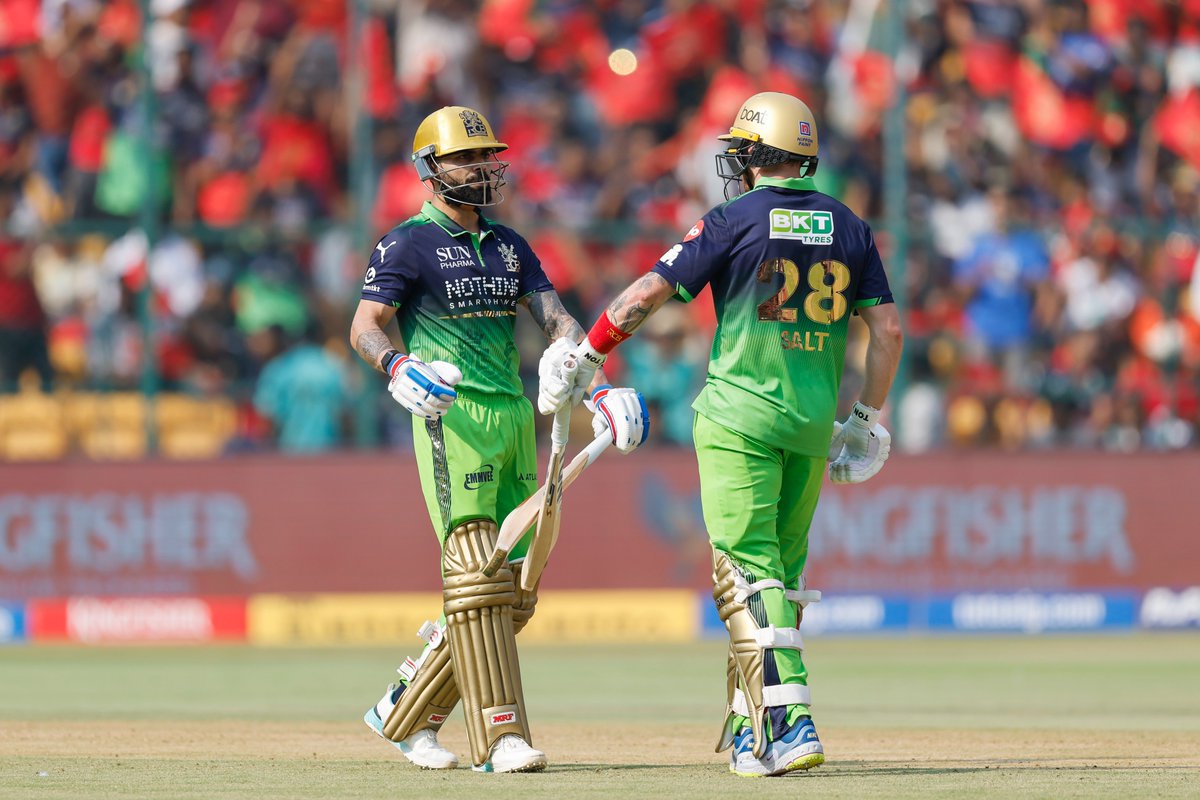 IPL's tweet image. A 5⃣2⃣-run opening partnership 🤝

But Lungi Ngidi breaks it for #DC with the big wicket of Virat Kohli ☝️

#RCB 59/1 after 6 overs.

Updates ▶️ bit.ly/TATAIPL-2026-26

#TATAIPL | #KhelBindaas | #RCBvDC