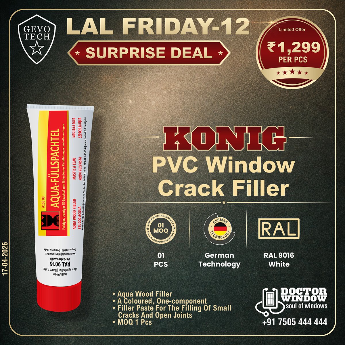 DOCTORWINDOW_IN's tweet image. GEVO TECH KONIG PVC WINDOW CRACK FILLER
GEVO TECH TURBALANCE WOOLPILE PRO 6X10
GEVO TECH MESH GASKET FITTING ROLLER TOOL

#doctorwindow #soulofwindows #hardware #hardwareaccessories #dooraccessories #door #window #crackfiller #woolpile #fitingrollertool