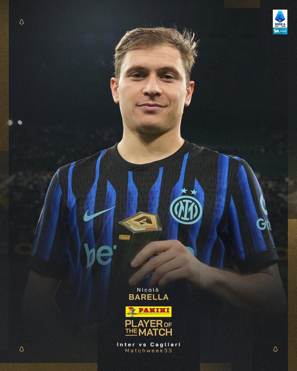 SpaceInter_it's tweet image. Nicolò #Barella è stato premiato come #MVP di #InterCagliari

#SpaceInter | #InterFC