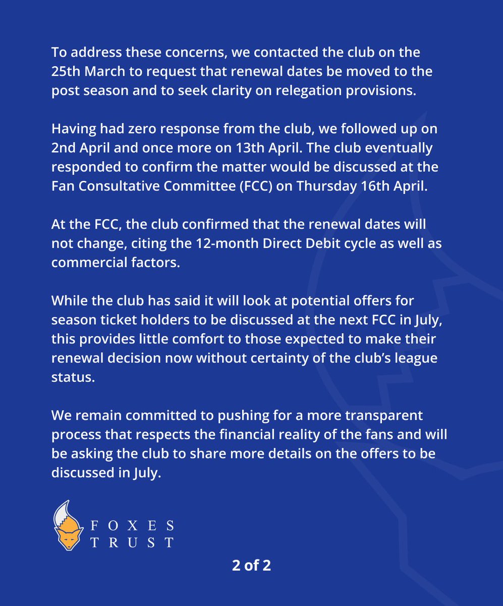 Foxes Trust tweet media