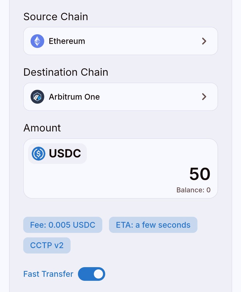 sikowitz_mr's tweet photo. @0xpampa @mubiilaw @USDC ???
You can also use the fast transfer option on CCTP, it’s literally the same thing, but without the extra fee. https://t.co/LUiakYj9C5