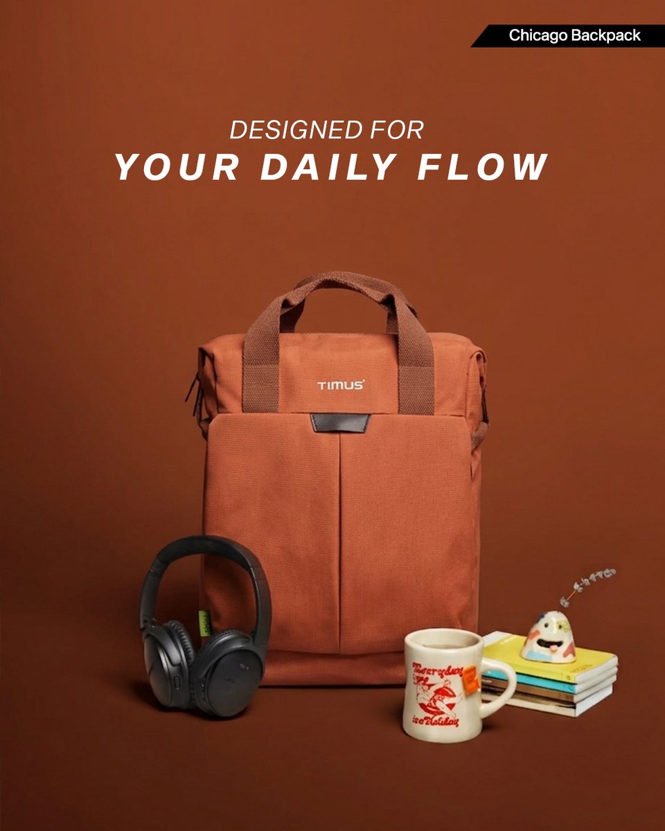 TimusLifestyle's tweet image. Designed for your daily flow, built for every moment.

#ChicagoBackpack #DailyFlow #EverydayCarry #UrbanStyle #WorkEssentials #LifestyleBag
#CarryWithTimus #timuslifestyle

Shop Now 👉 timus.in/products/chica…