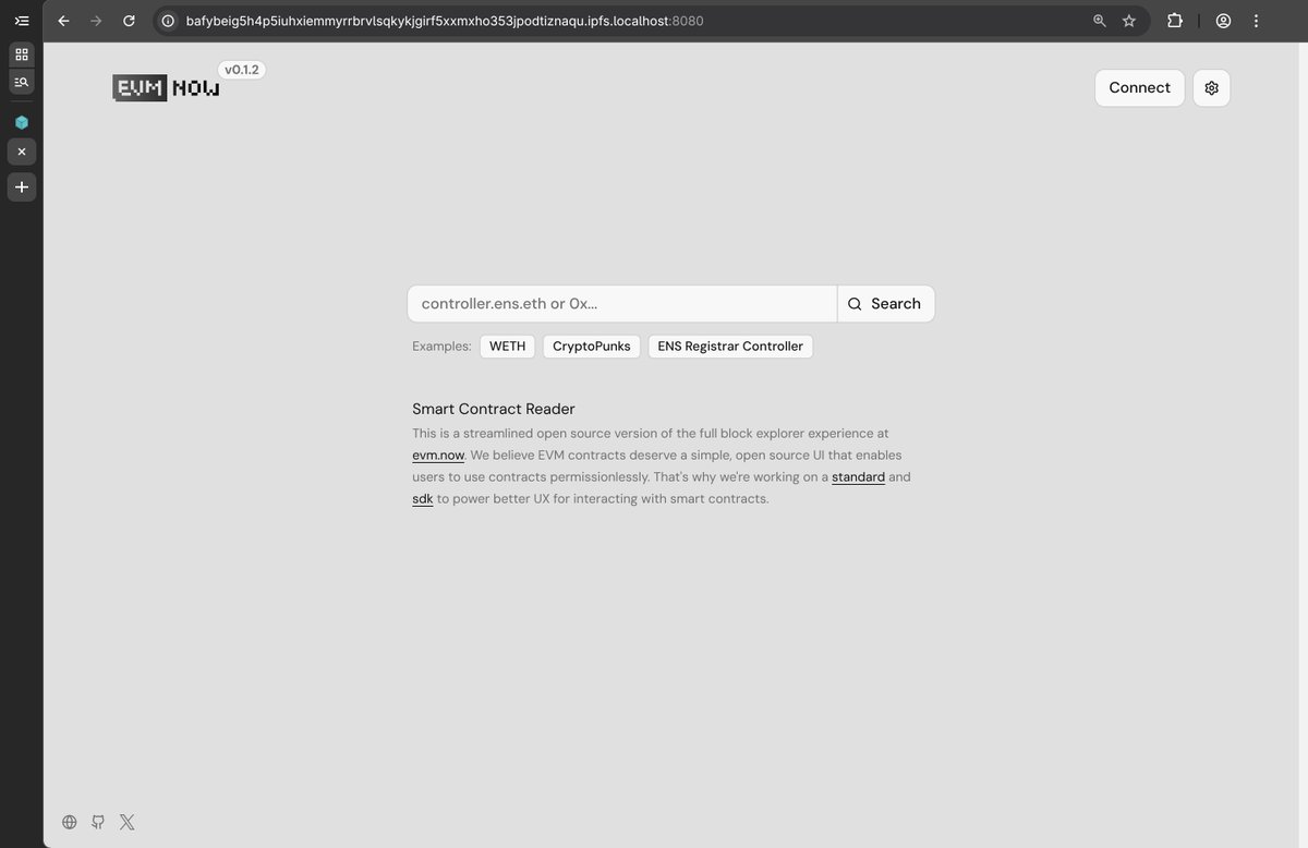 evmnow's tweet photo. for local resolution:

1) install IPFS desktop
2) open http://bafybeig5h4p5iuhxiemmyrrbrvlsqkykjgirf5xxmxho353jpodtiznaqu.ipfs.localhost:8080/ https://t.co/hoYFFEHXT4
