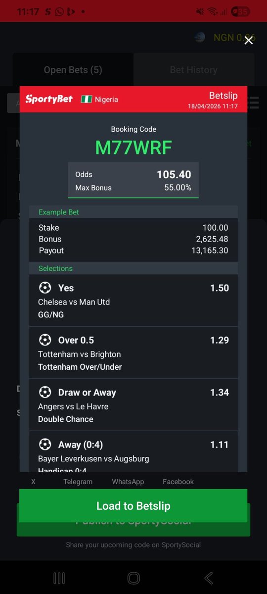 sportybet code tweet media