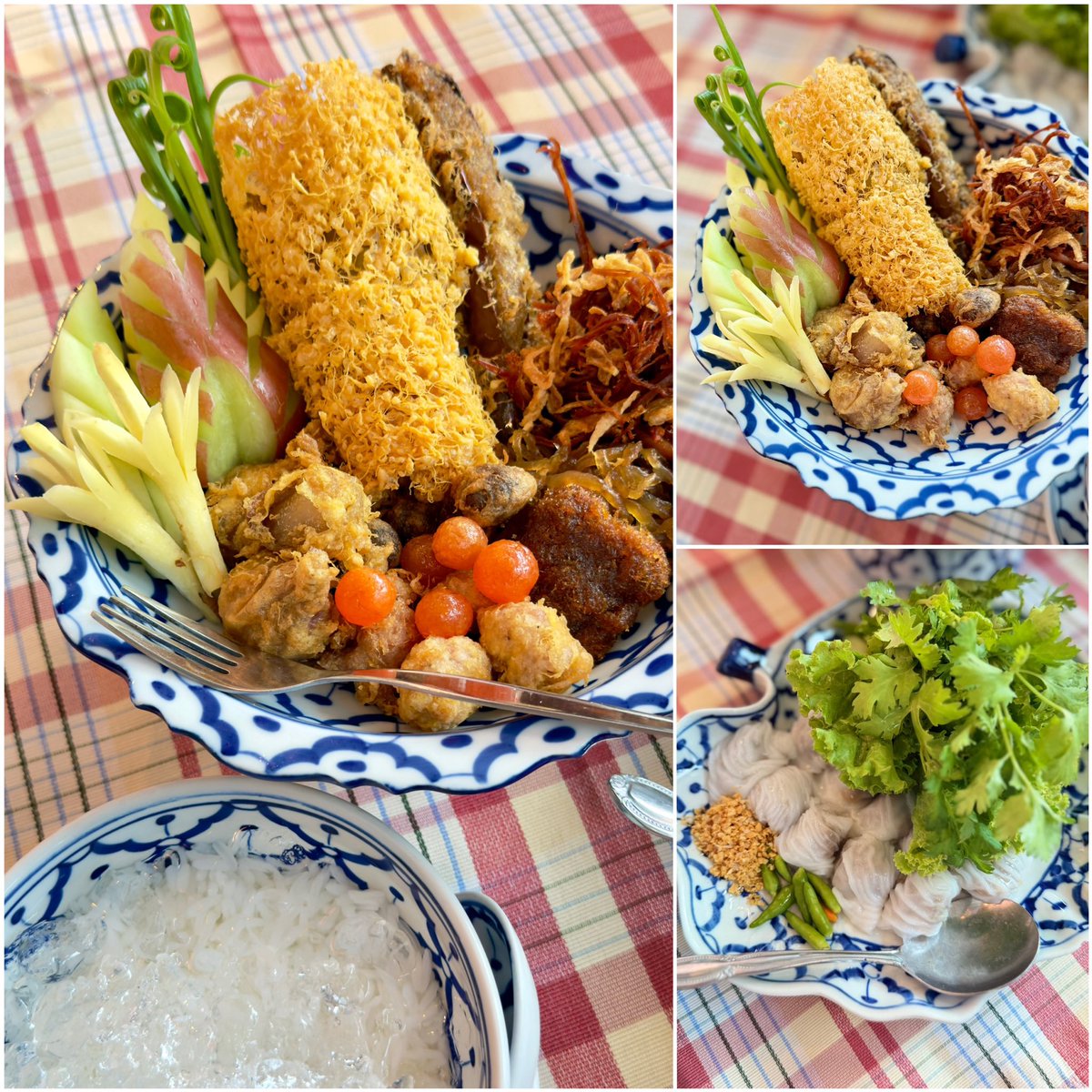 mewmew_meeowwww's tweet image. อยากกินข้าวแช่ ร้านที่อยากไปก็ต้องจองล่วงหน้า เลยมาจบที่ สีลมวิลเลจ อร่อย รสชาติดี ไม่หวานเจื้อย หายอยากกินไปส่วนนึง จะได้มีแรงรอคิวจองร้านที่อยากไป @praiinaam 

#foodies