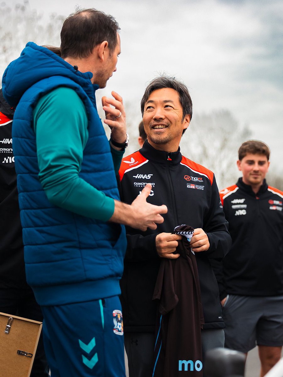HaasF1Team's tweet photo. Congratulations @Coventry_City on your promotion 👏

#HaasF1 #F1 https://t.co/Fb4w7ERRzG