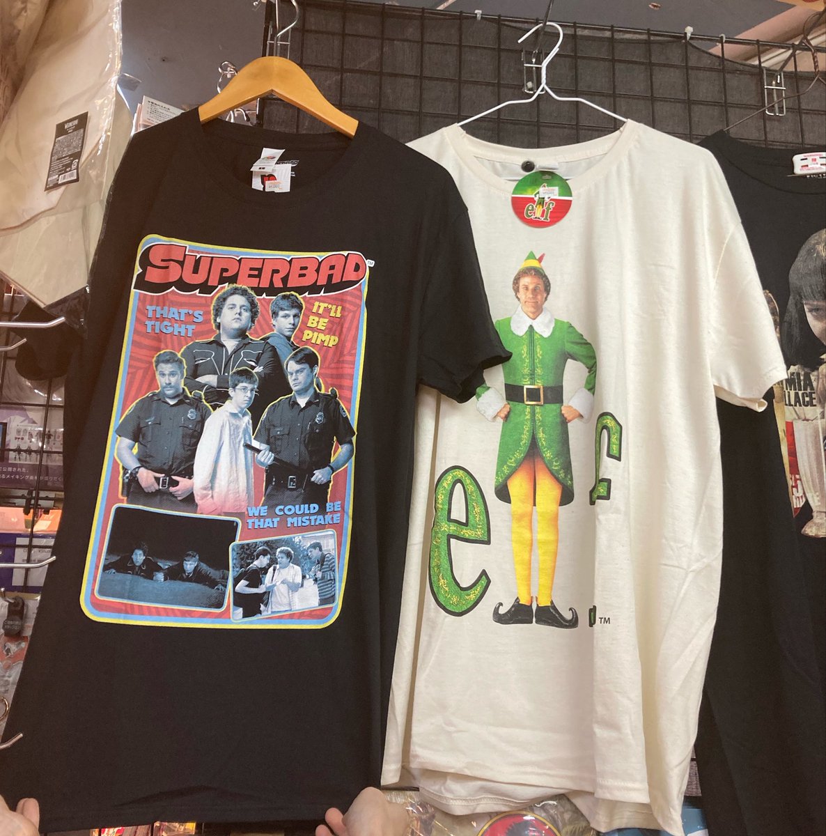 vvshimokita's tweet image. 映画Tシャツ色々入荷しました。中でもお気に入りはこの2枚！
ストレンジャーシングスやスターウォーズ、コラライン、エイリアンなどもきたけどこの2枚を超えるのはないかなー
#superbad
#efl