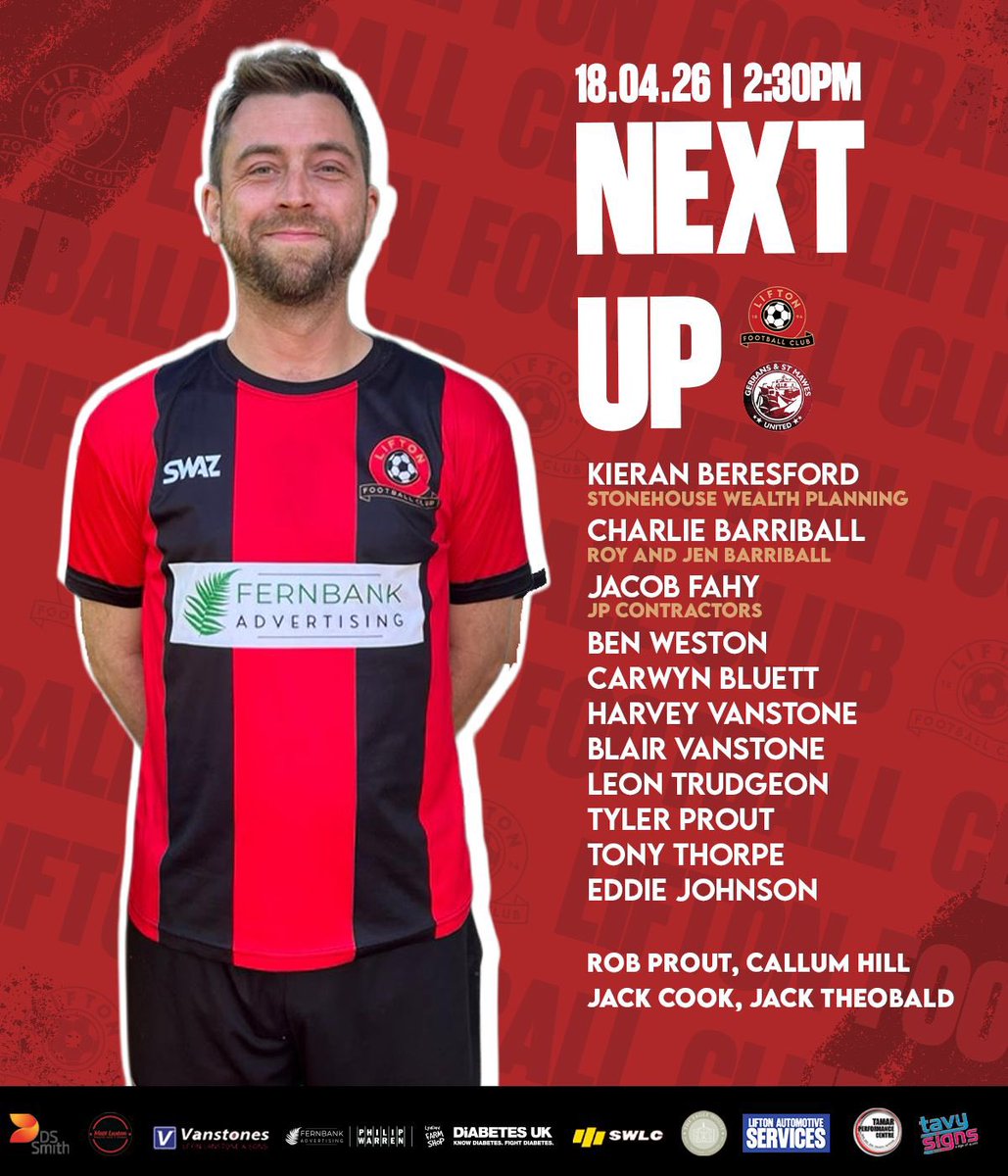 LiftonFc's tweet photo. MATCHDAY 🔴⚫

1sts: 🆚 Boscastle (A)
Res: 🆚 GSM (H)
⏰ 2:30PM

Big day 👊

Up the Lifton 🔴⚫

@swsportsnews @PLsportsnews @devoncornwallfc @Cornishfootball https://t.co/kZ0GnJ0sv2