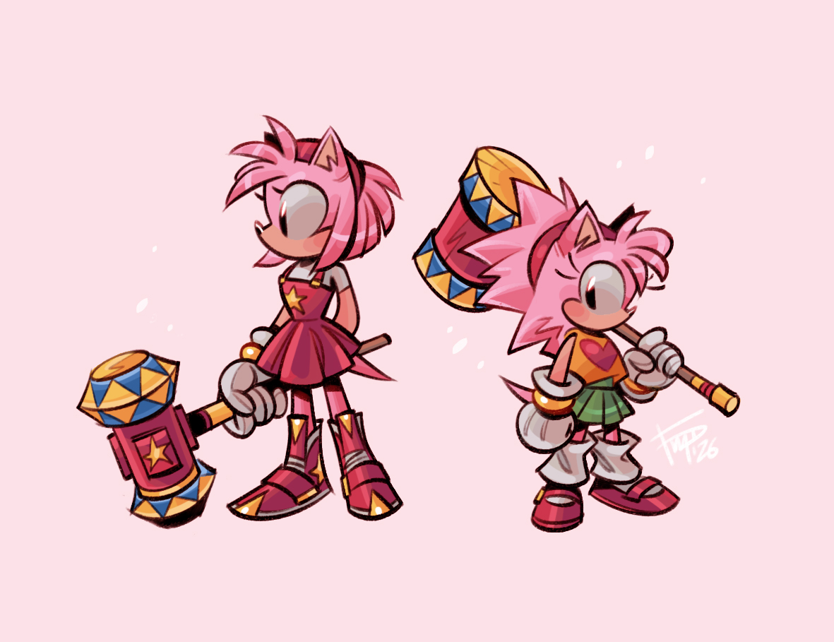 federica_m_d's tweet image. Amy redesign 🩷✨
#sonicthehedhehog #amyrose #sonic #sth