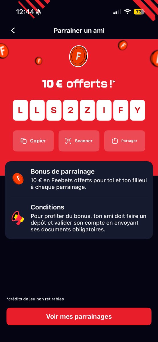 Nifares10's tweet image. Je parraine sur les applis de paris sportif 

40€ offert chez unibet avec mon lien :

unibet.fr/inscription/?c…

10€ offert chez betclic avec mon lien :
go.onelink.me/2887093520/6c3… ou mon code en photo !

Dépôt obligatoire et valider ses documents !
#parrainage #betclic #unibet
