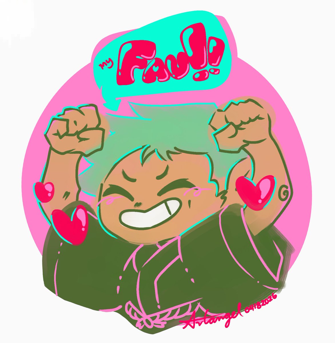 digital art is hard... have a mini marimo 👍✨