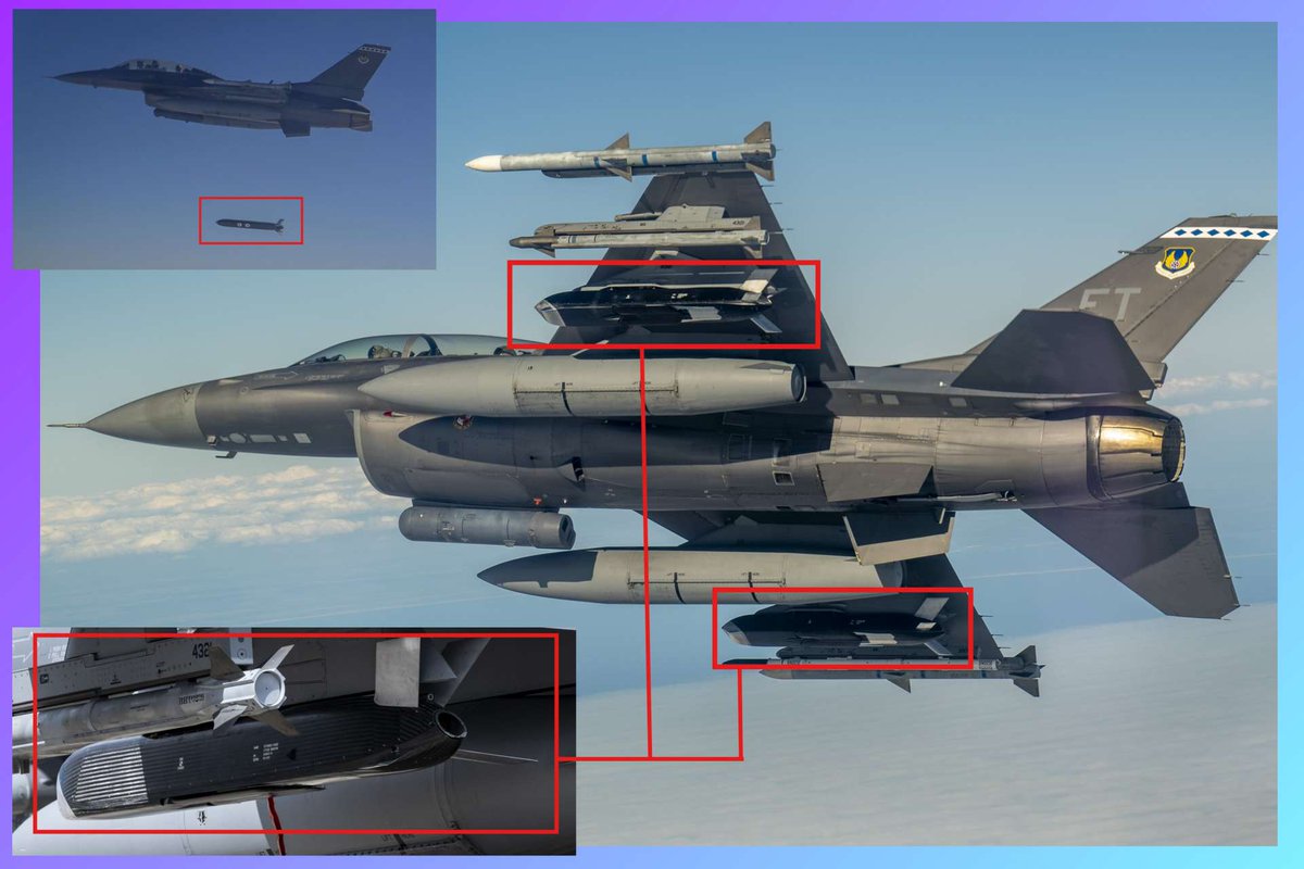 ArmyRecognition's tweet photo. U.S. Air Force Tests New AGM-188A Rusty Dagger Cruise Missile from F-16D for Stand-Off Strike Missions https://t.co/0a6oPg5uBB