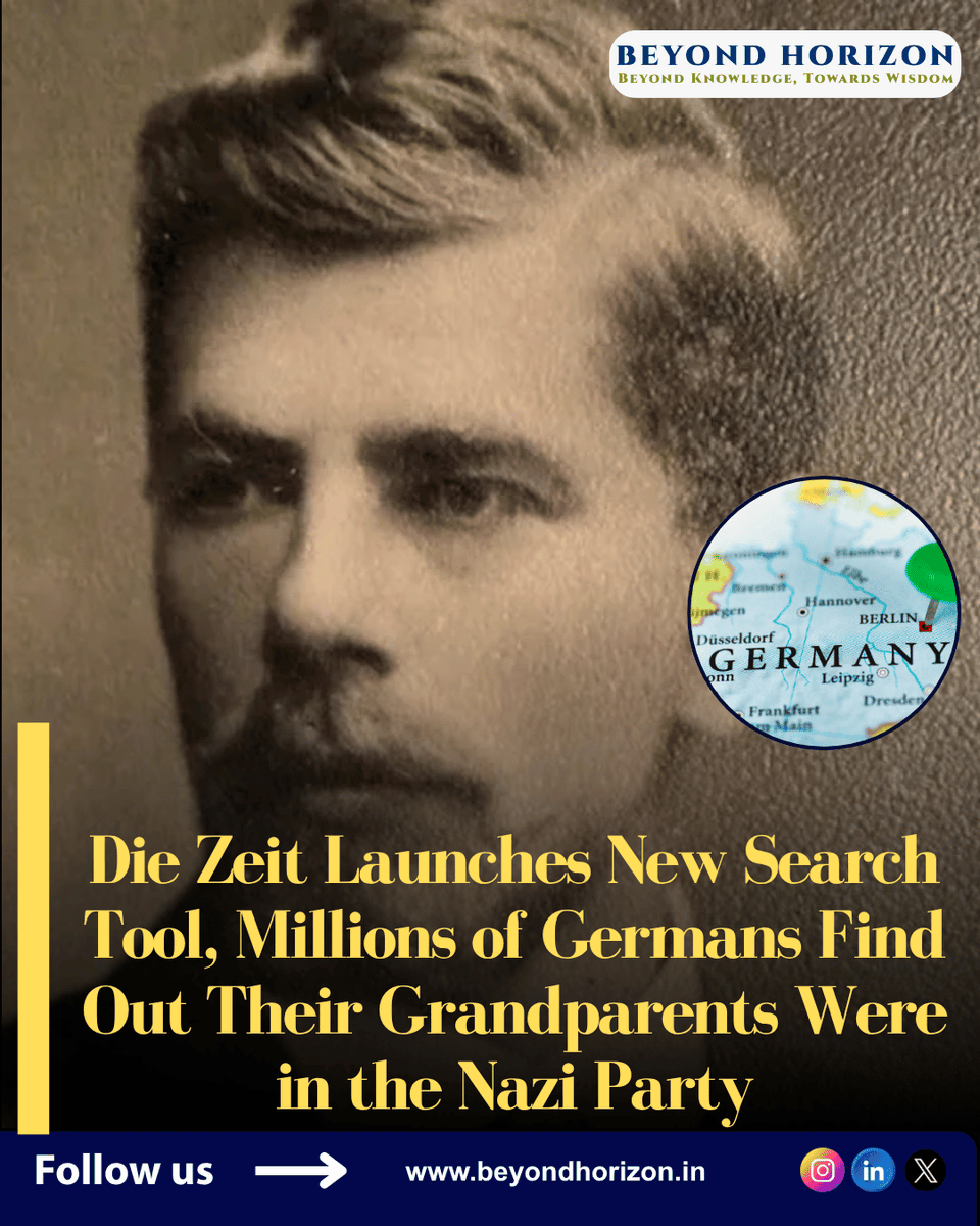 Beyondhori2296's tweet photo. Germany just launched a search tool by Die Zeit
👉 Millions are checking if their families were part of the Nazi Party
👉 Many are discovering shocking truths
History is no longer hidden.

Are we ready to face it?

Read more 👇
 https://t.co/2w0g5oxAxF

#History #Germany #DieZeit https://t.co/HyKIQS4HIx