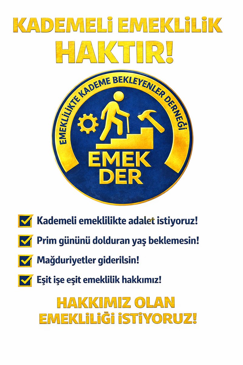 Kademeli emeklilik te adalet istiyoruz. Zamanında ve adil kademeli emeklilik zamanı gelmiştir.
<a href="/EmekDerResmi/">EMEK-DER</a> 
<a href="/KademeFed/">Kademeli Emeklilik Federasyonu</a> 
<a href="/ETTDER1999/">🧭 EMEKLİLİKTE TARİHE TAKILANLAR DERNEĞİ</a>