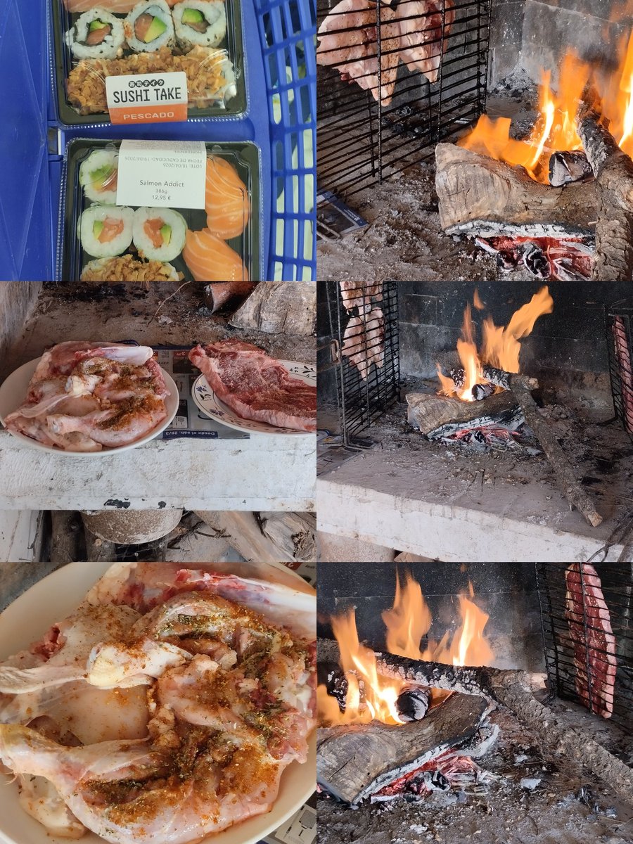 #comida a la #brasa y shusi a tope