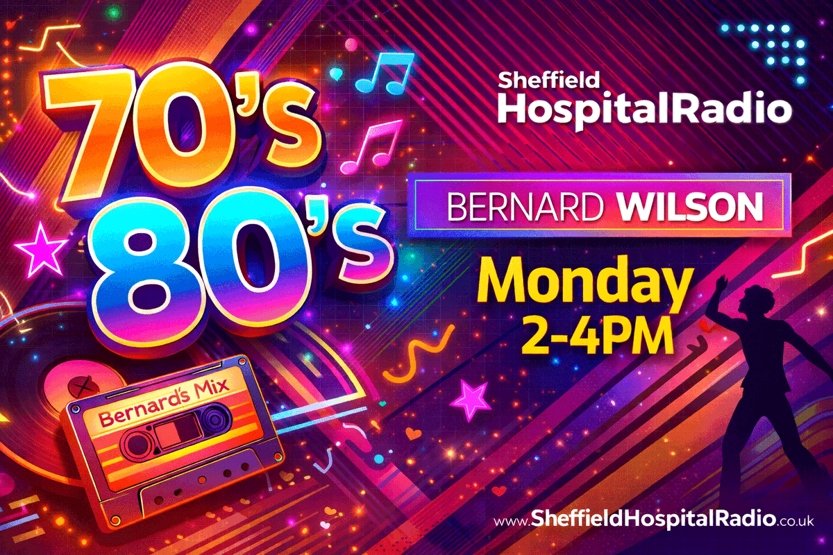 ListenToSHR's tweet image. Starting now the 70s 80s show with Bernard Wilson. Got a favourite song? Contact the studio &amp;amp; Bernard will get it on for you.   Email:  studio@sheffieldhospitalradio.co.uk Tel: 0114 2712719   WhatsApp: 07900 339429    #sheffieldhospitalradio #hospitalradio #radio #charity #music
