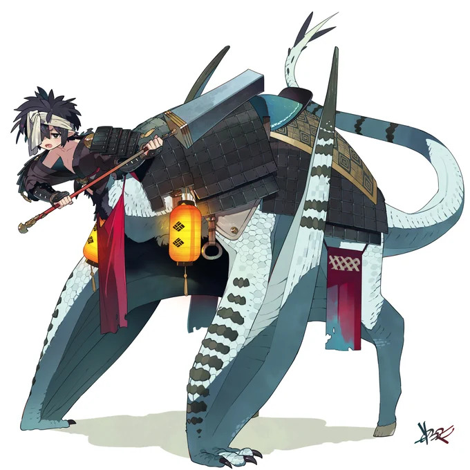 Pathfinder2e用に描いた 異形のケンタウロスくん 兄はコントン