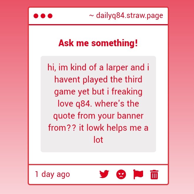 Daily Q84 !! tweet media