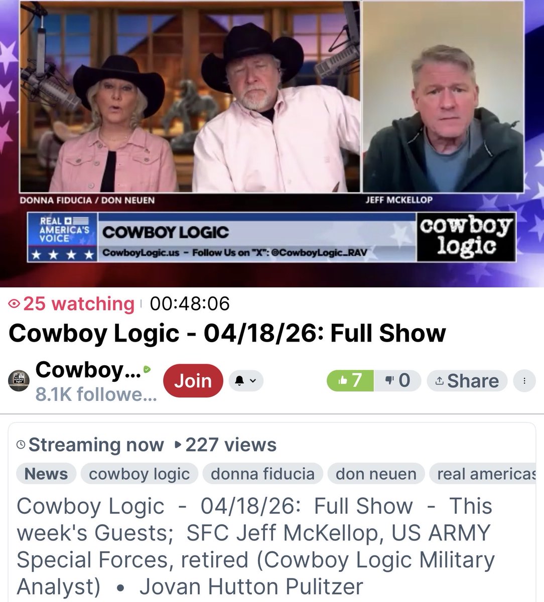 Check out this week’s guests….<a href="/JovanHPulitzer/">JovanHuttonPulitzer™ אני לא סובל אידיוטים!</a>
