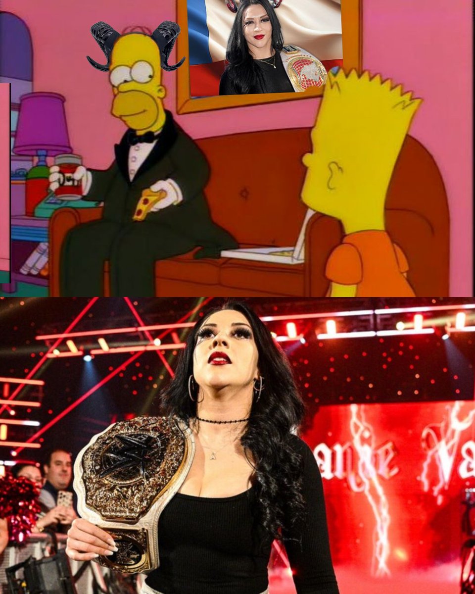 TIMWrestling's tweet photo. —¿Por qué tan elegante, Homero?
—Hoy debuta la primera Stephanie Vaquer en WrestleMania, muchacho. https://t.co/Xjklr3BLKw