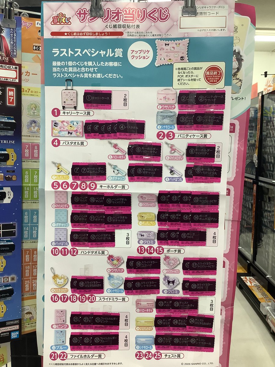 サンリオキャラクターズ #一番くじ キャリーケース残ってます。 ラスト