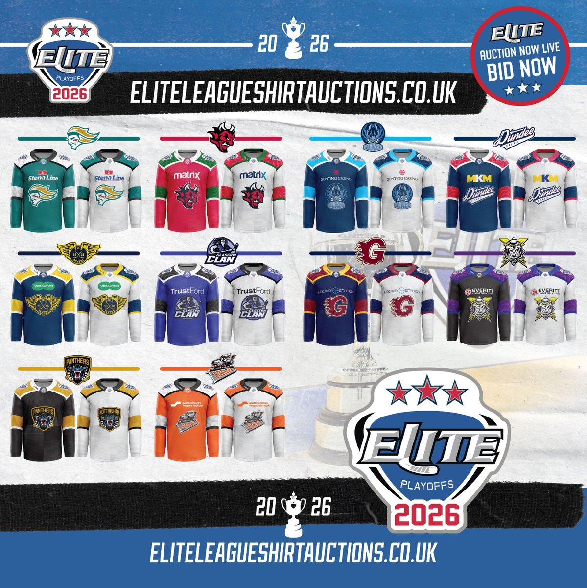 flamesicehockey's tweet image. Time is ticking to bid on the EIHL 2026 Playoff jerseys ⏰🔥

If you want to own a game-worn jersey from this season’s playoffs, now’s the time to get involved.

Place your bid now at:m eliteleagueshirtauctions.co.uk

The auction ends on 30 April.

#Guildford | #FlamesIHC | #IceHockey