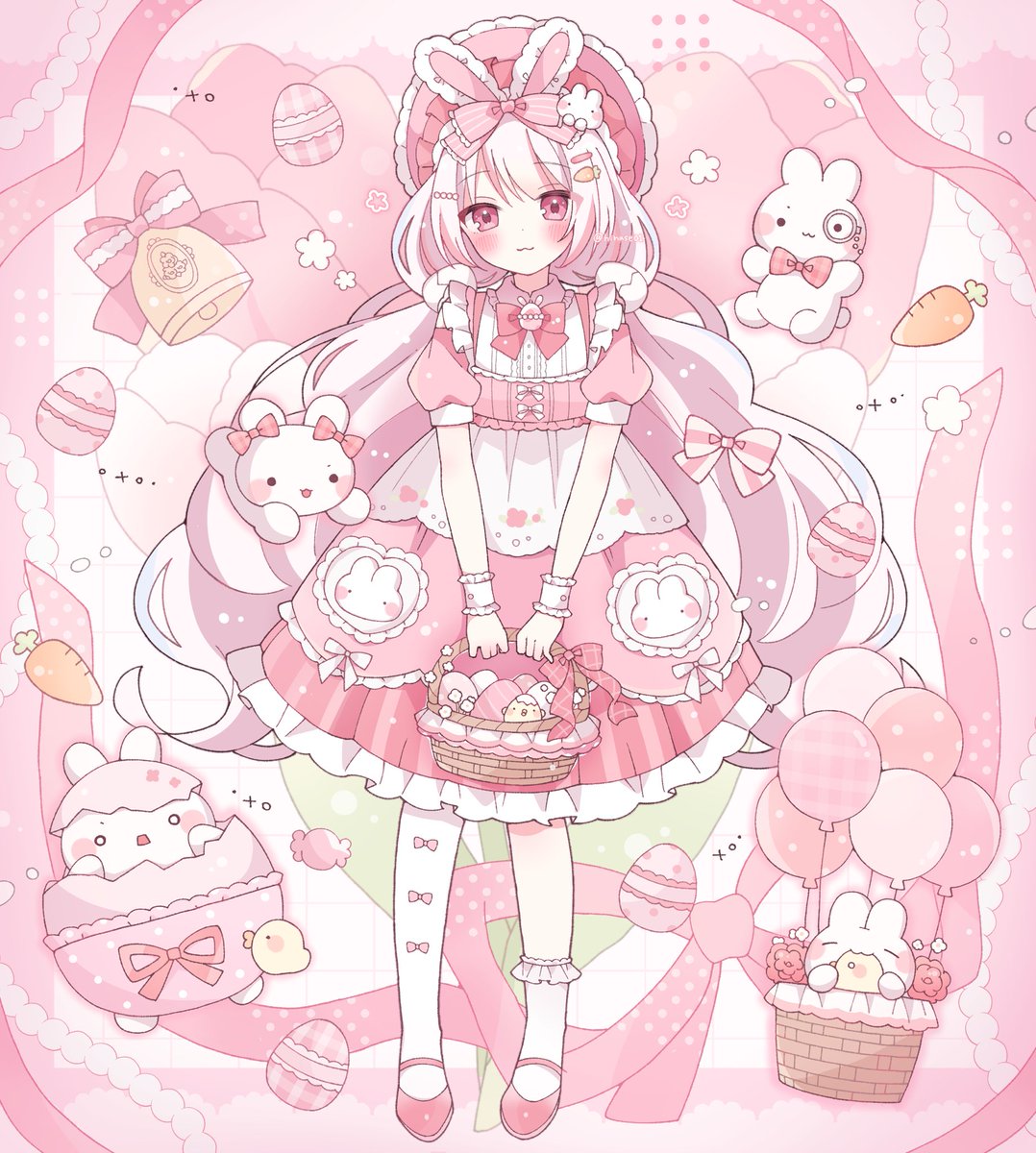 hinase01's tweet photo. 🐰🥚🎀 https://t.co/azOJMnhRn7