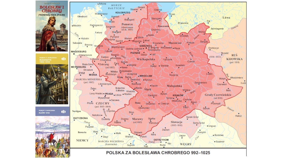 RobFBarkowski's tweet photo. 18 kwietnia 1025 roku: koronacja Bolesława I Chrobrego na pierwszego króla Polski.
O Chrobrym i jego czasach napisałem kilka książek, zarówno popularnonaukowych jak i powieści.

- - -
#książka #powieść #historia #pisarz #autor #Polska #proza #czytam #historiaPolski #literatura https://t.co/nWBfJZQgm2