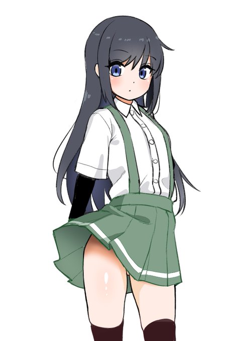 酔った勢いで昼描いた朝潮ちゃんの練習絵でもあげとくか