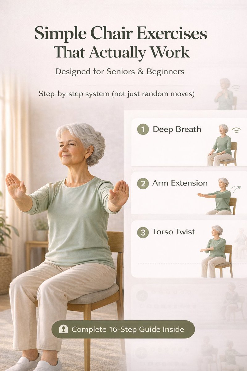 thebetterplans's tweet image. Chair Workout for Seniors – Stay Active Without Standing (16-Step Guide)
 link etsy.com/listing/448586…

#chair #chairworkout #seniorfitness #gentleexercise #mobilitytraining #homeworkout #lowimpactfitness #printableworkout