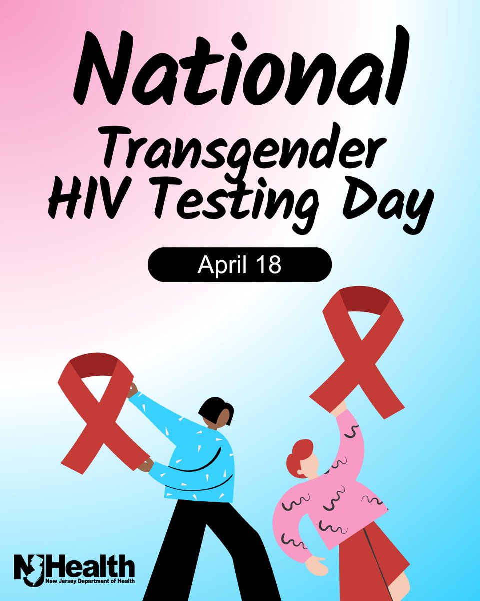 NJDeptofHealth's tweet image. #DYK that about 1 in 4 of women of trans experience and transfeminine people are living with HIV? HIV testing is critical for stopping its spread. This National Transgender HIV Testing Day make sure you know your HIV status! nj.gov/health/hiv/ #HealthierNJ #HIVTesting