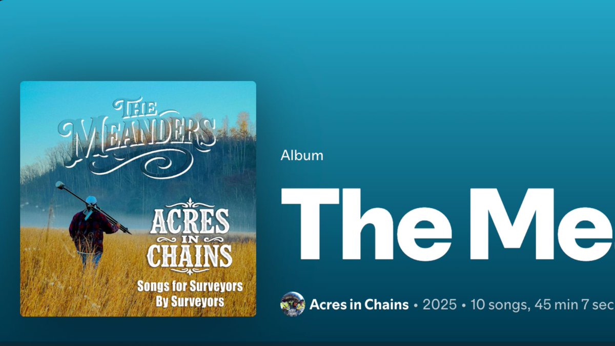 NSPSINC's tweet image. Surveyors Rhapsody? Blame it on the Ticks? Every Tool We Got?

Kentucky's Ben Shinabery &amp;amp; crew made two albums of #surveyor-inspired #music.

Search 'Acres in Chains' on @Spotify, @AppleMusic &amp;amp; @YouTube.

🎧 tinyurl.com/bdfxy25a

Thank you, @CPA_SURVEY, today's post sponsor.