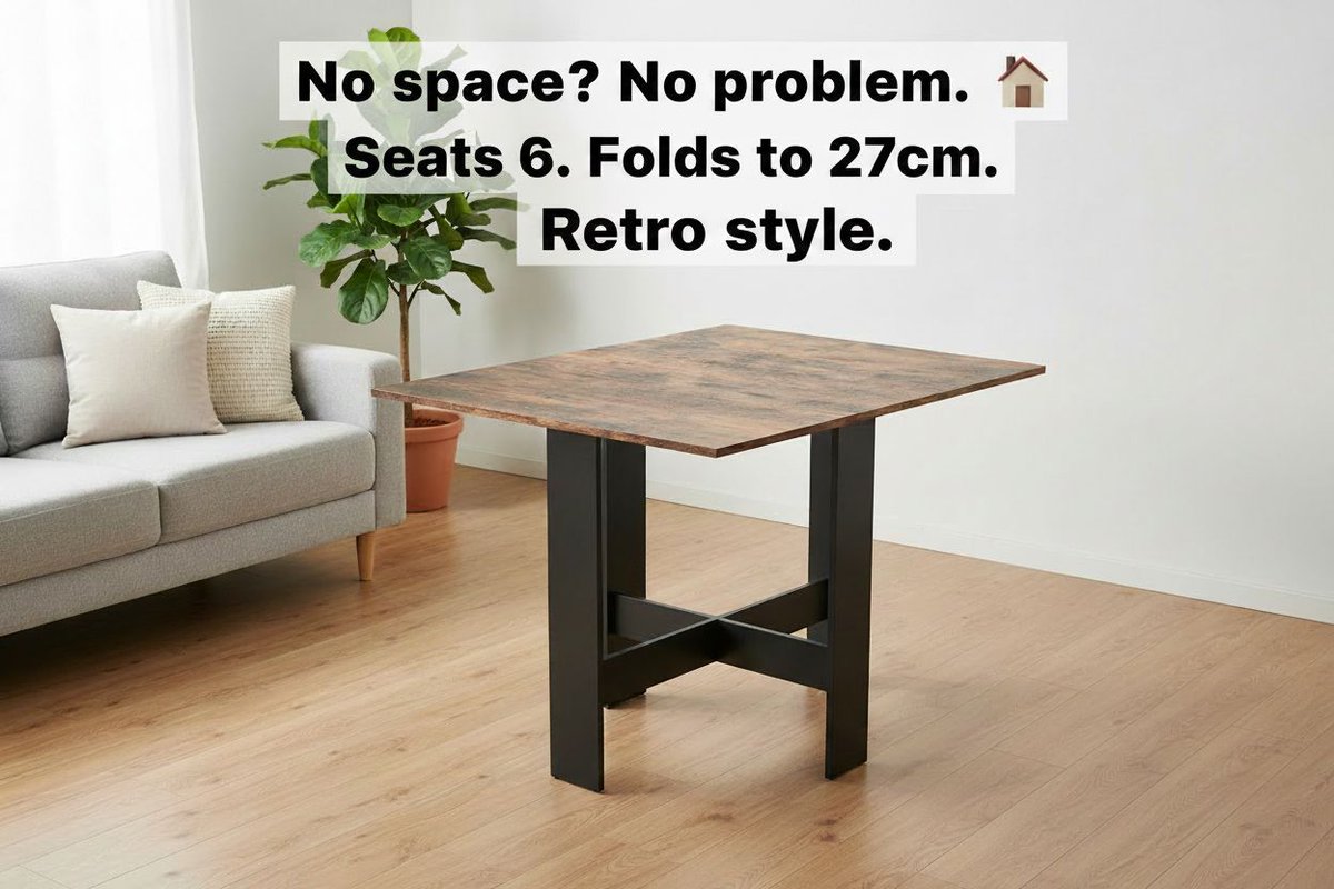 adamsallsorts's tweet image. No space? No problem. 🏠
Drop Leaf Dining Table — seats 6, folds to just 27cm. Water &amp;amp; scratch resistant, Scandi style. Perfect for flats &amp;amp; small homes. ✨
Shop now 👉 buff.ly/4tIZ6eX
#SpaceSaving #HomeDecor #DiningTable #AdamsAllsorts