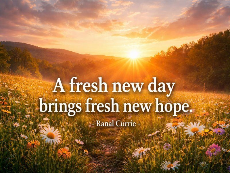 Ranal55's tweet image. A fresh new day brings fresh new hope.
 
#quote #quotesmith55 #newness #SaturdaySunshine