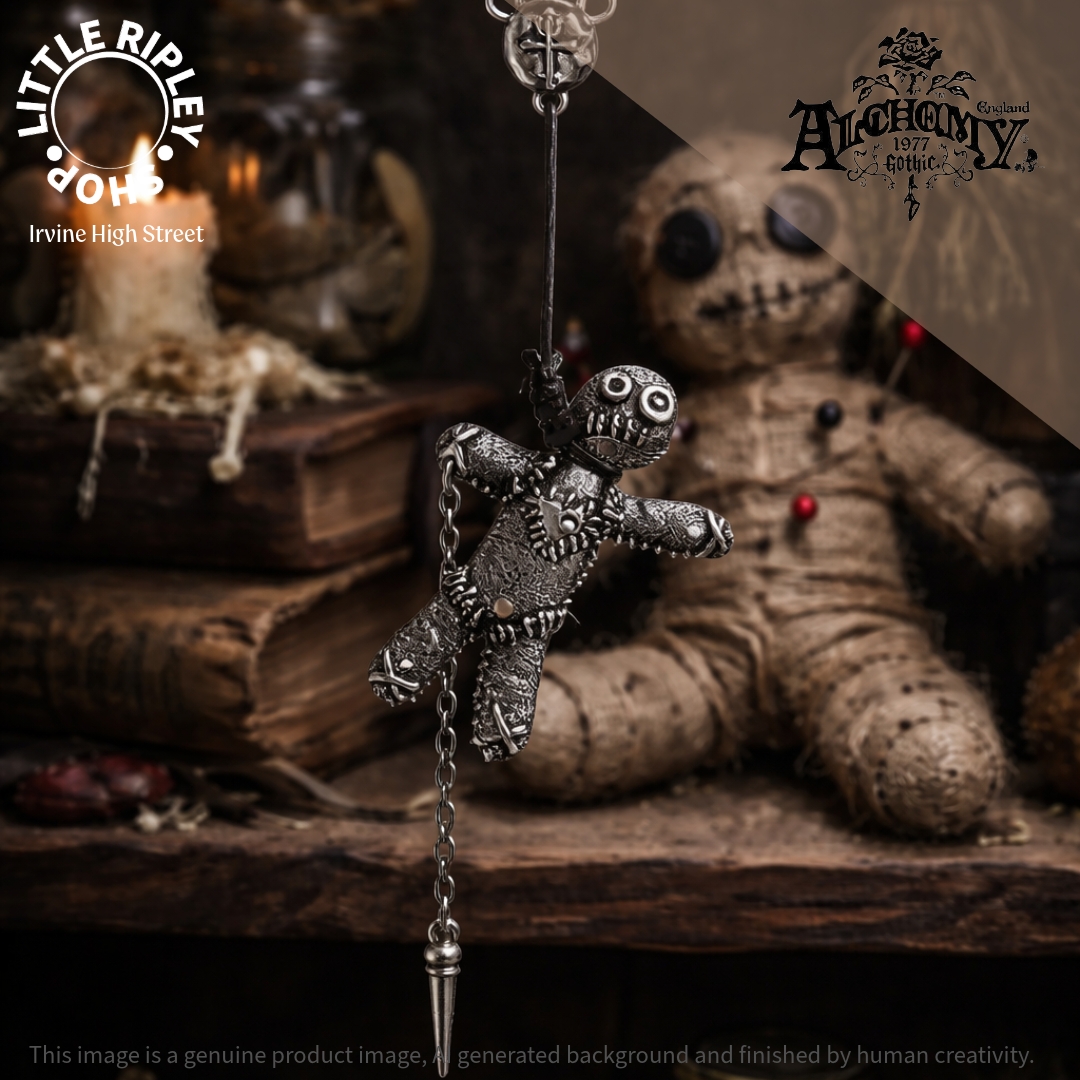 RipleyLittle's tweet photo. A little dark… a little dangerous 🔮

Alchemy England Voodoo Doll pendant — stitched, detailed, and full of mystery.

📍 Little Ripley
#GothicJewellery #WitchyStyle #AltFashion https://t.co/Z3FGKgHVdz