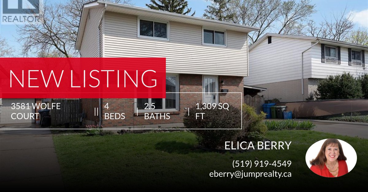 BerryElica's tweet photo. 📍 New Listing 📍 Take a look at this fantastic new property that just hit the market located at 3581 Wolfe Court in Windsor. Reach out here or at (519) 919-4549 for more information

Elica Berry... https://t.co/aaadrNhHRr https://t.co/KyVUyjUIQA