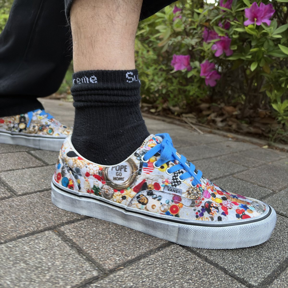 nodapyon's tweet image. 超久しぶりにVANS履いたけど思ってたよりよい感じ #vans #supreme