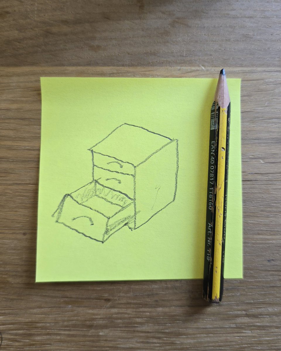 penlingkend's tweet image. daily doodle, day 40: drawer
was worried about time and went a bit too fast initially. Good practice!
#doodling #1minute #daily #1minutedrawing #pencildrawing #drawer