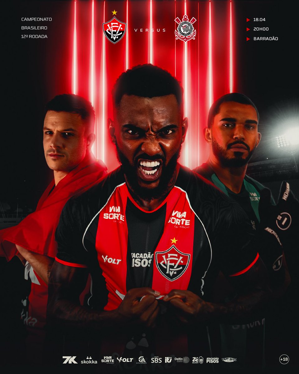 VAI PRA CIMA, LEÃO!! 🔴⚫️🦁

🆚 Corinthians
⏰ 20h
🏟 Barradão
📺 TV Vitória (react) e Premiere
🏆 Brasileirão 2026

#PegaLeão #ForçaEnergiaAxé #JogaremosJuntos #Brasileirão2026