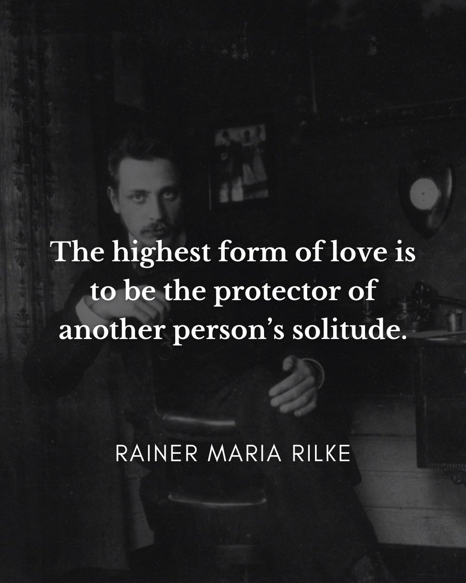 _stoicteacher's tweet image. The highest form of love is to be the protector of another persons solitude. 
 #philosophy
