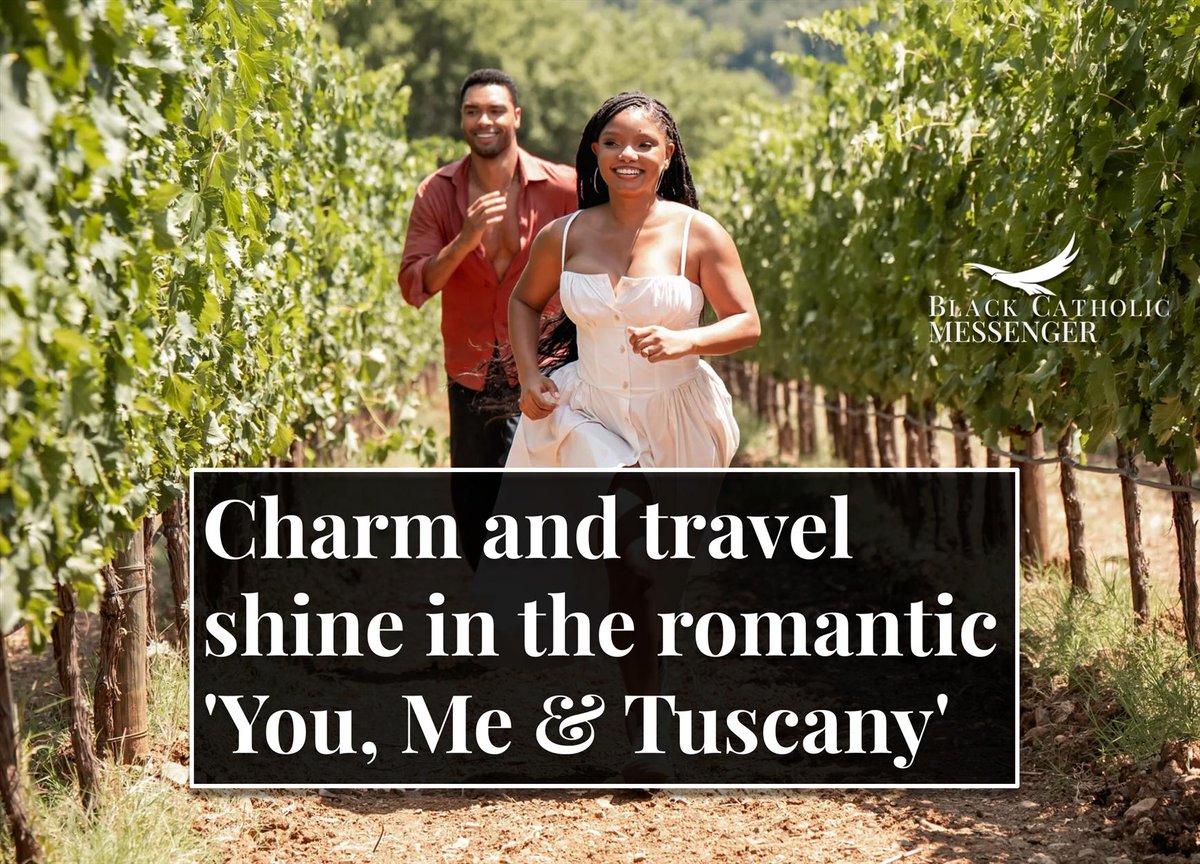 BlkCathlicMsngr's tweet photo. Hally Bailey and Regé-Jean Page star in the new rom-com "You, Me, &amp; Tuscany", an international exploration of what happens when a lie becomes an unexpected truth.

@BeimaxCreates reviews, calling it a charming celebration of travel, culture, and real love. https://t.co/veDLst5FzN https://t.co/iQnWpbbSsX