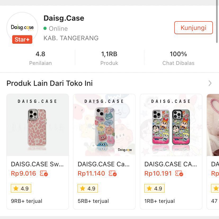 INI SIH HIDDEN GEM BANGET😭

Ternyata ada toko case HP yang modelnya lucu lucu banget dan harganya start 10ribuan aja. Android sama iPhone friendly