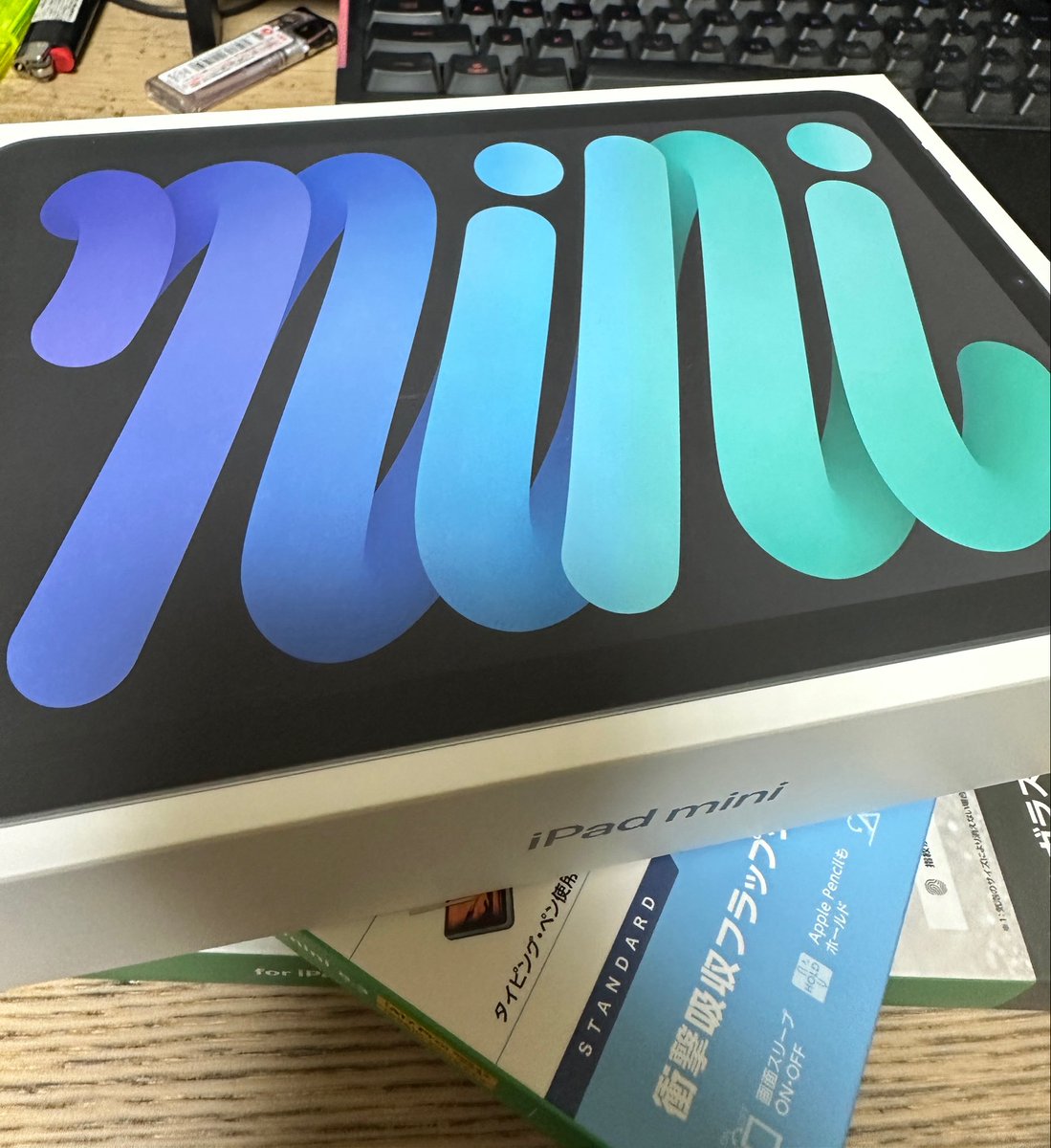 まいにゅーぎあ。

パズル解くのと勉強中の動画・ネトラジを垂れ流す用です。
kindle読むのは専用機があるのでiPadの容量は少なめ。