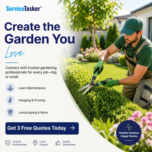 ServiceTasker's tweet photo. 🌿 Create the Garden You Love 🌿

Dreaming of a perfect garden? 🌱
From lawn care to landscaping — get it all done by trusted professionals without the hassle ✔️

🌐 https://t.co/T5paTLAy7g
📞 +61 481 614 490

#gardeningservices #lawncare #landscaping #gardendesign #servicetasker https://t.co/fpv3n2Bjyw
