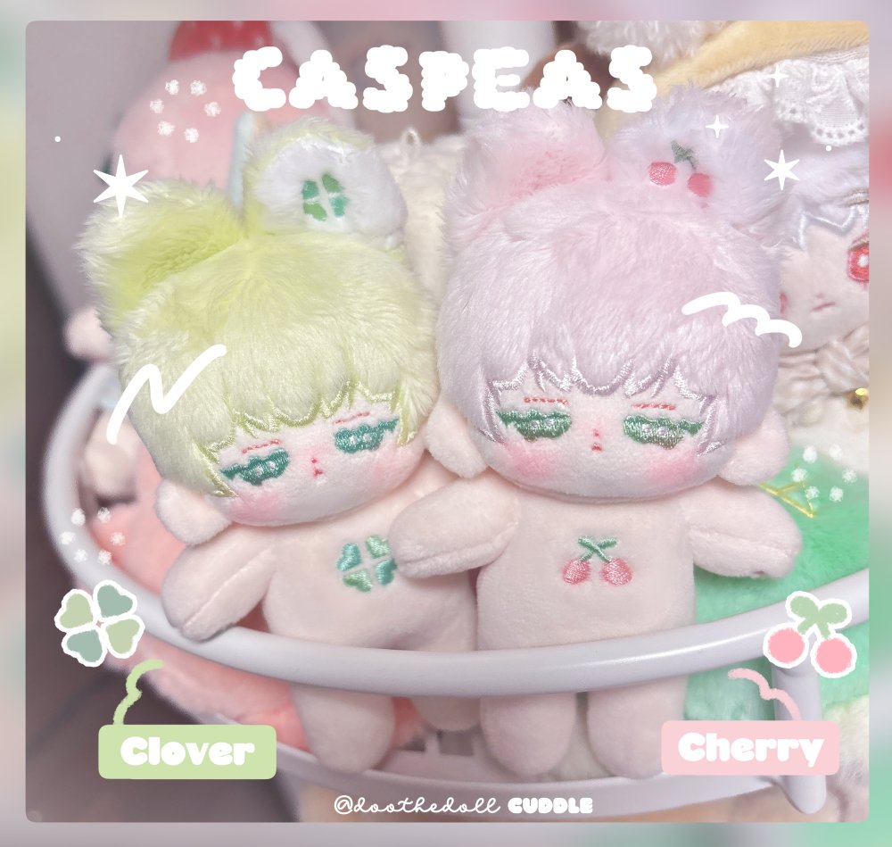 「cuddle」5cm無属性ぬいぐるみ・キャスピーspクローバー🍀・チェリー🍒 | cuddle cuddledoll.booth.pm/items/8195688 #booth_pm
🌸4月18日（土）20：30～ オープン
🌟お一人様、一つの商品当り2点までとなります。